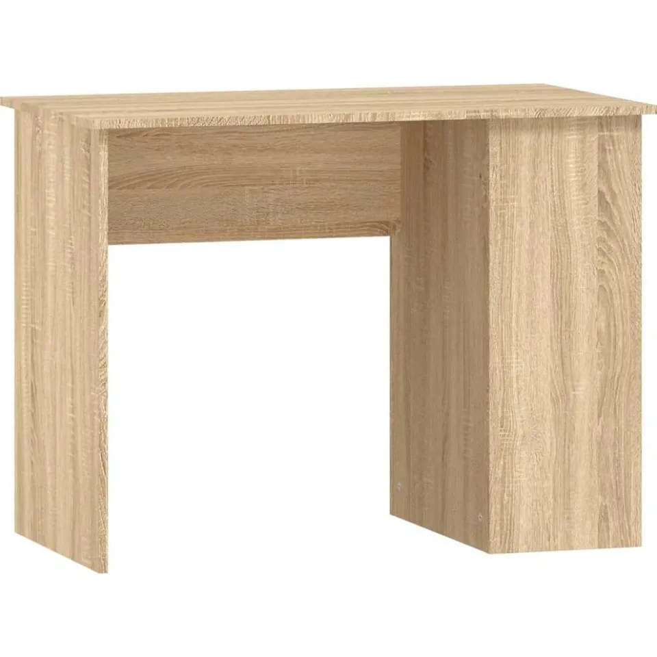 vidaXL Bureau 100x55x75 cm bewerkt hout sonoma eikenkleurig, foto 3
