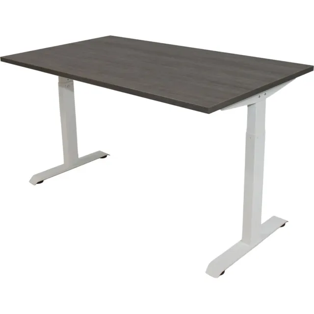 Game Hero Office Hero® Cosmic - In hoogte verstelbaar bureau wit frame - Game bureau - Computertafel - Werktafel - 160x80 - Logan eik