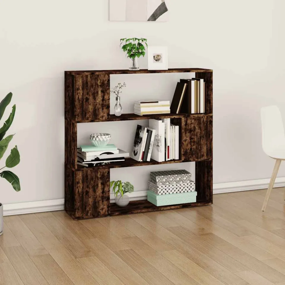 vidaXL Boekenkast/kamerscherm 100x24x94 cm gerookt eikenkleurig, foto 2