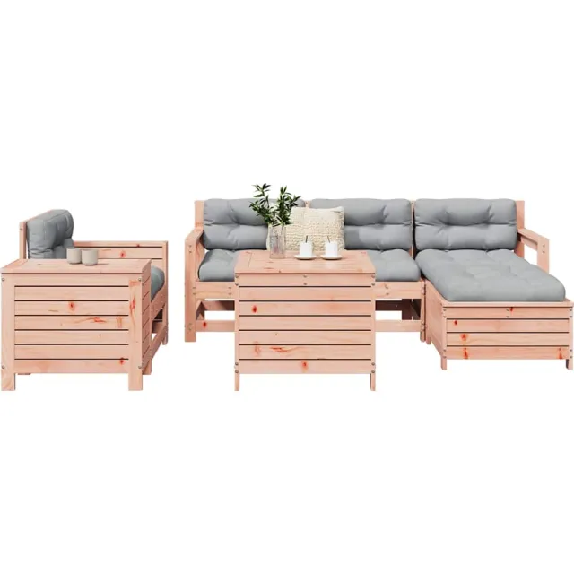 vidaXL 7-delige Loungeset massief douglas vurenhout bruin, foto 2