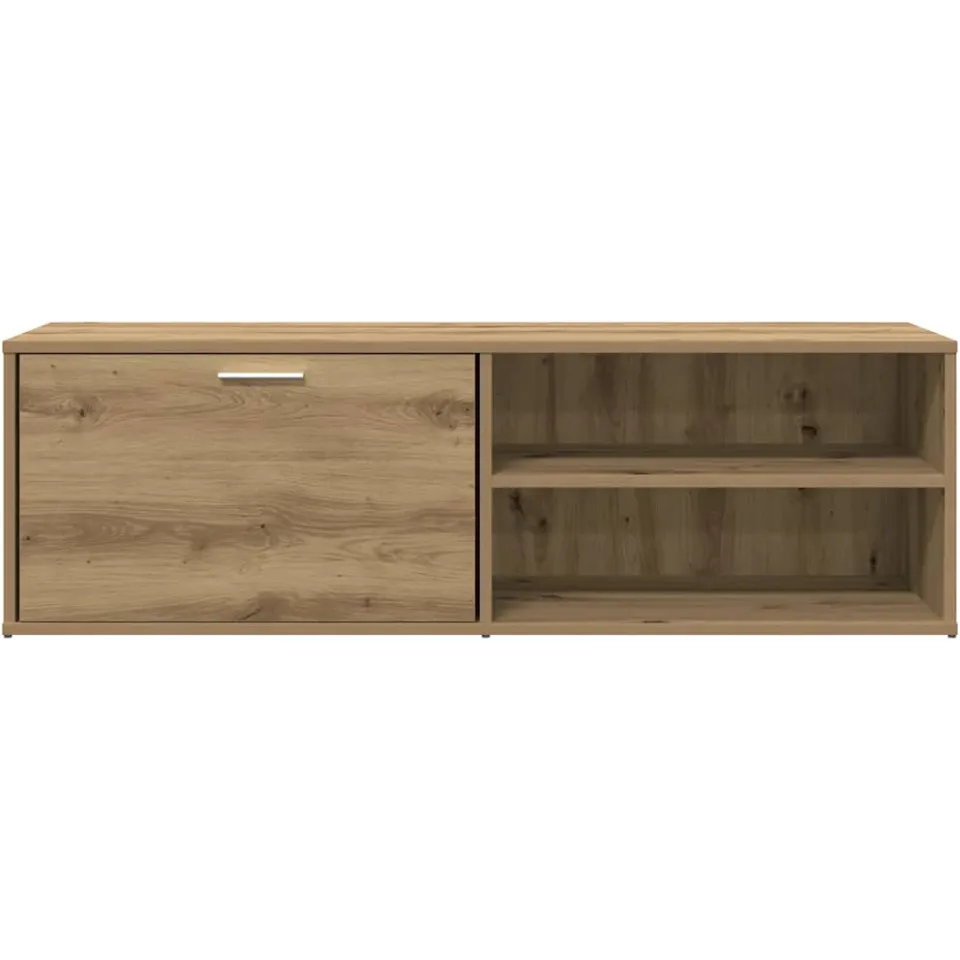vidaXL Tv-meubel 120x34x37 cm bewerkt hout artisanaal eikenkleur Bruin