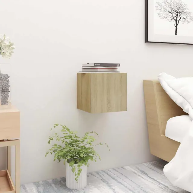 vidaXL Nachtkastjes 2 st 30,5x30x30cm bewerkt hout sonoma eikenkleurig, foto 2