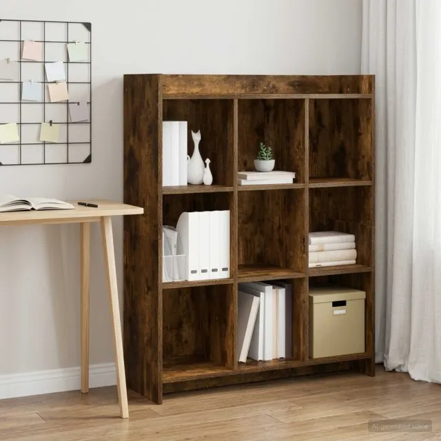 vidaXL Boekenkast Gerookt eiken 87,5 x 30 x 111 cm Bewerkt hout, foto 2