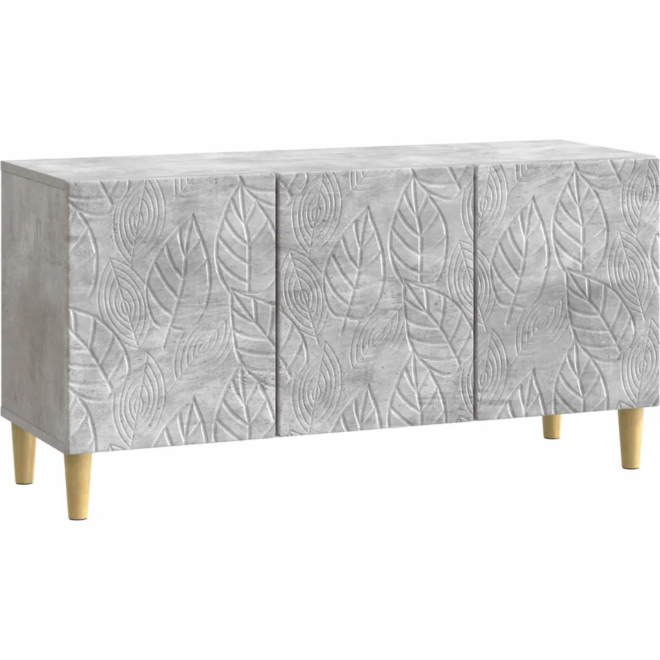 vidaXL TV-kast 99 x 34,5 x 50 cm Betongrijs Bewerkt hout