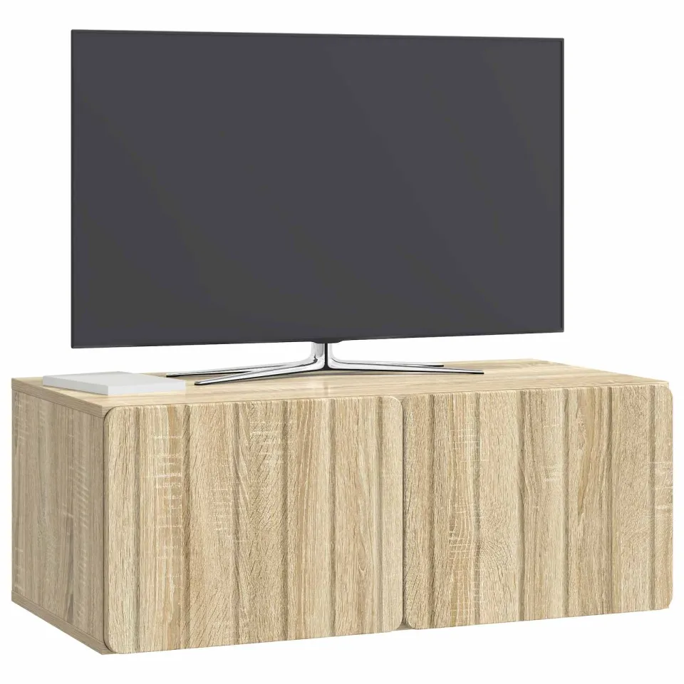vidaXL Wandbeugel TV-kast 78,5 x 41 x 30 cm Sonoma Eiken Bewerkt hout Bruin