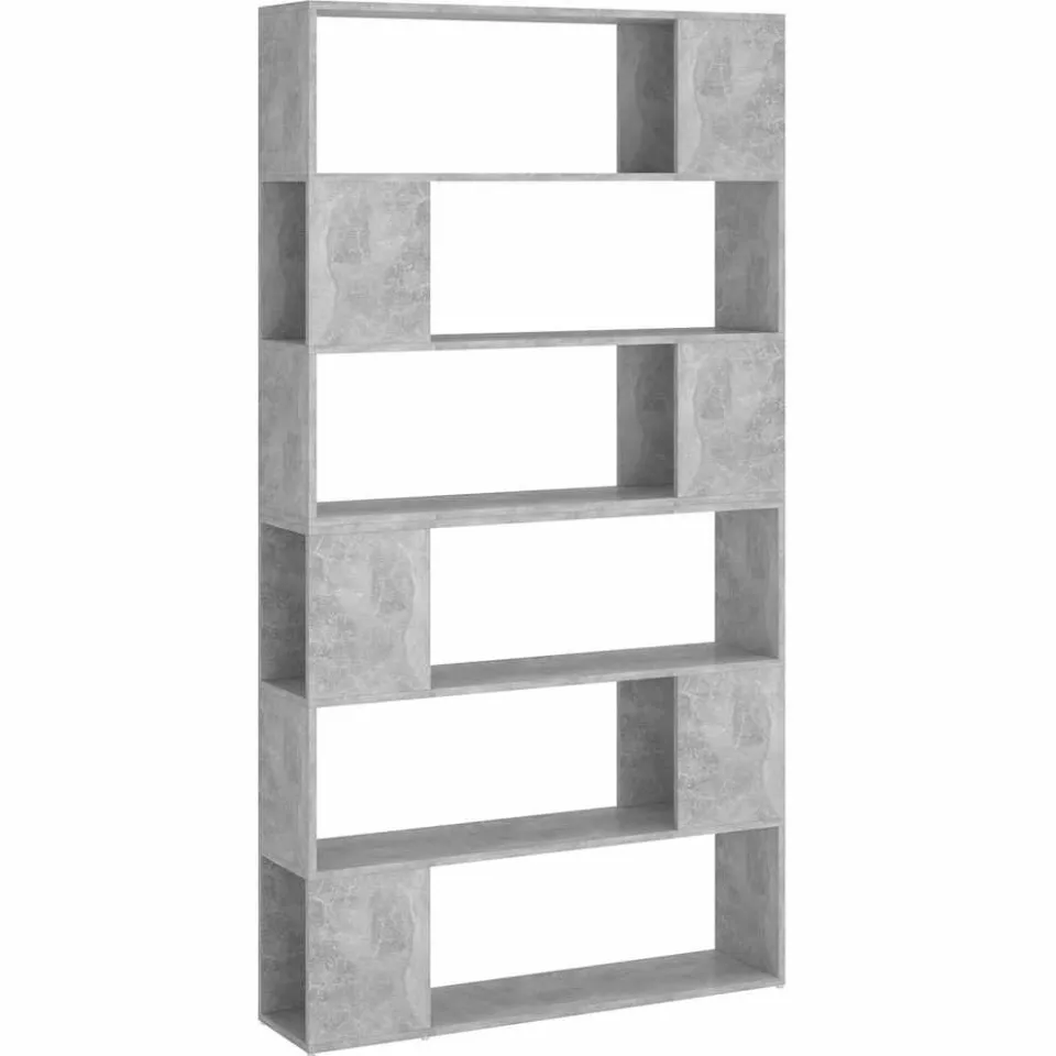 vidaXL Boekenkast/kamerscherm 100x24x188 cm betongrijs