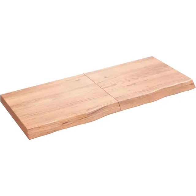 vidaXL Tafelblad 120x50x(2-6)cm behandeld massief eikenhout lichtbruin