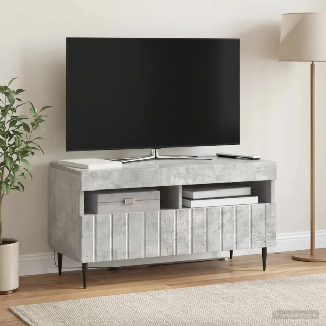 vidaXL LED tv-meubel ZWOLLE 81 x 35 x 43 cm Betongrijs Bewerkt hout