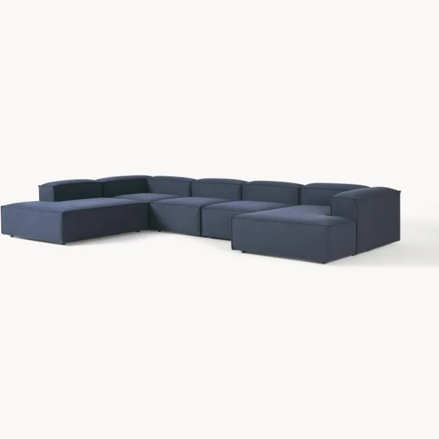 Westwing Collection Modulaire U-bank Lennon Blauw