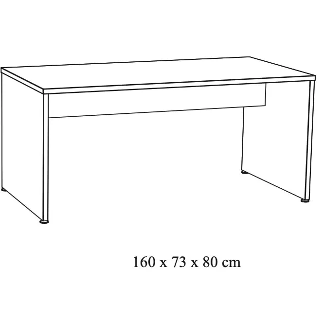 Bureau Newton Eiken 160cm, foto 4