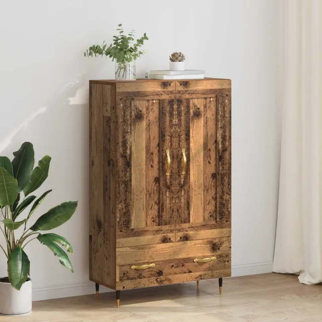 vidaXL Highboard Oud Hout 69,5 x 31 x 115 cm Bewerkt hout bruin, foto 2