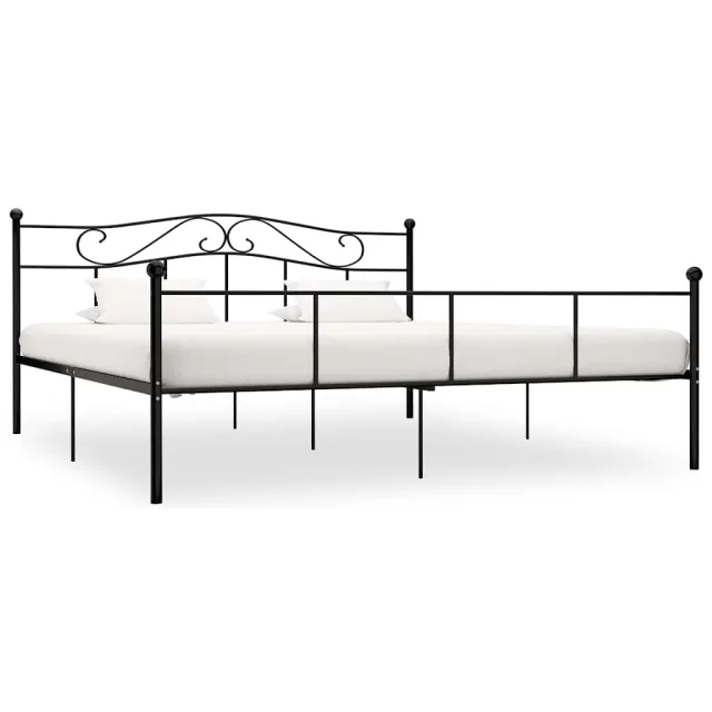 vidaXL Bedframe metaal zwart 200x200 cm