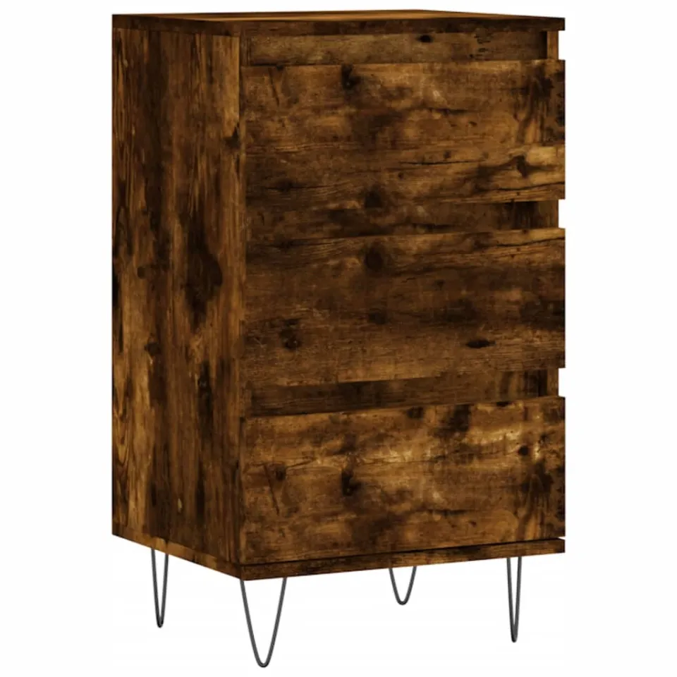 vidaXL Dressoir 40x35x70 cm bewerkt hout gerookt eikenkleurig, foto 3