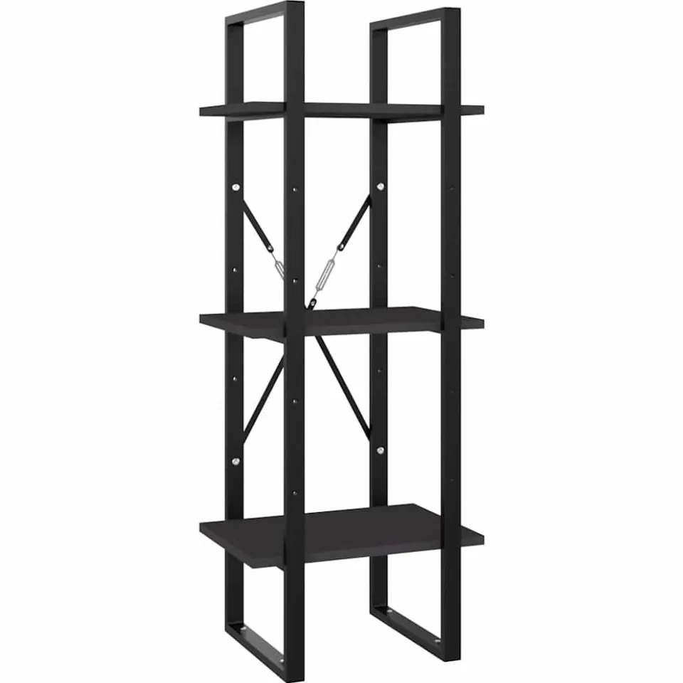 vidaXL Boekenkast met 5 schappen 40x30x175 cm bewerkt hout grijs, foto 4