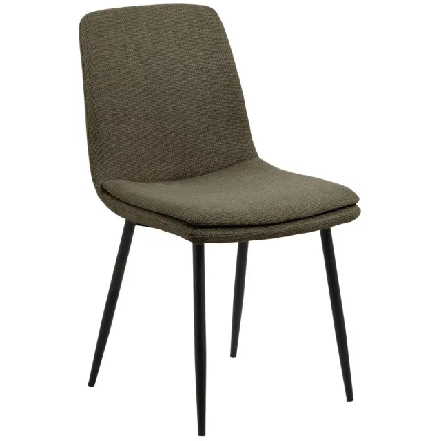 Giga Living Eetkamerstoel Becky - Groen Stof - Zithoogte 48cm - Set van 4