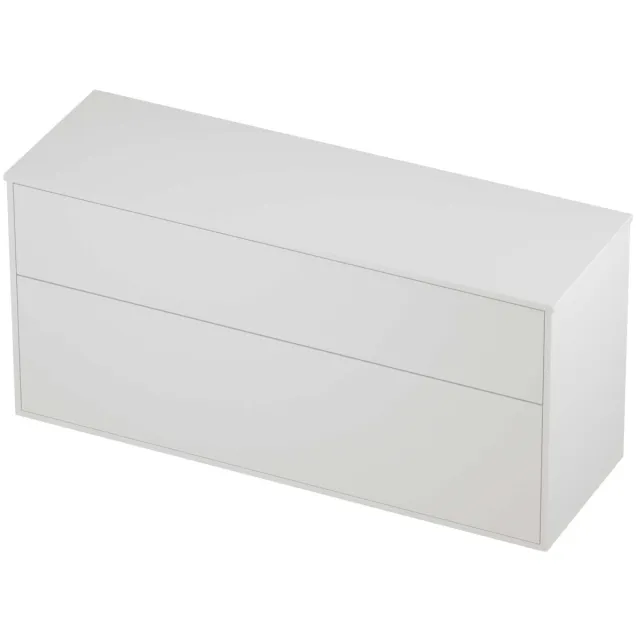 Proline Deck Badmeubelset Voor Grepen Asymmetrisch Kader 140x46x67 cm Mat White Mat Wit