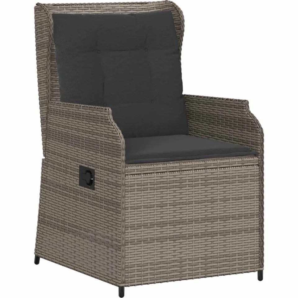 vidaXL Tuinbank 2 st Grijs poly rattan, foto 4