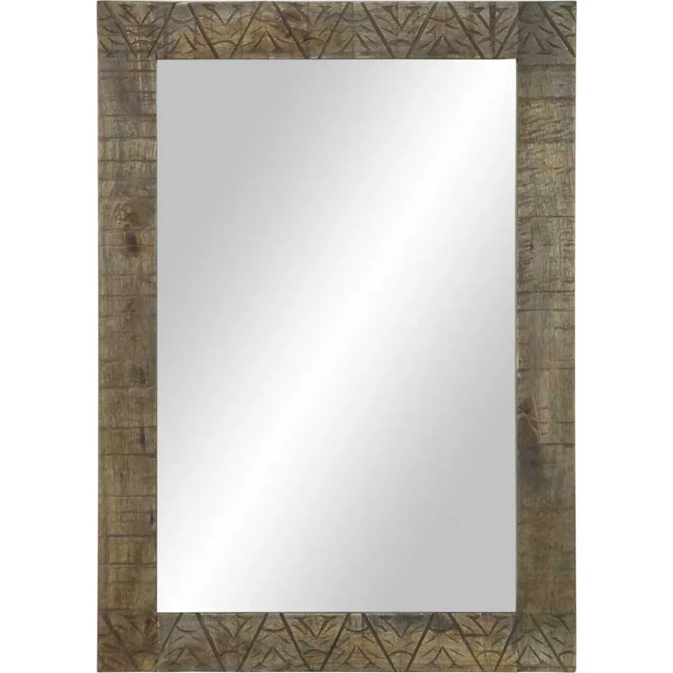 vidaXL Badkamerspiegel 50x2,5x70 cm massief mangohout bruin, foto 2