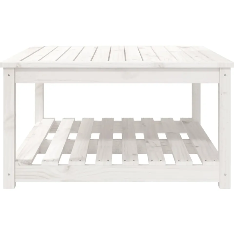 vidaXL Tuintafel 82,5x82,5x45 cm massief grenenhout wit, foto 4