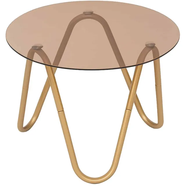 Leitmotiv Bijzettafel Ventana Round - Mokka - Ø50cm - Modern Bruin