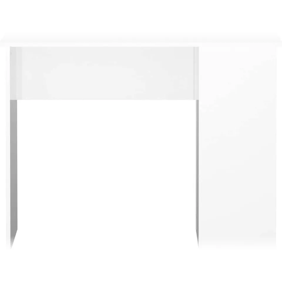 vidaXL Bureau 100x55x75 cm bewerkt hout hoogglans wit