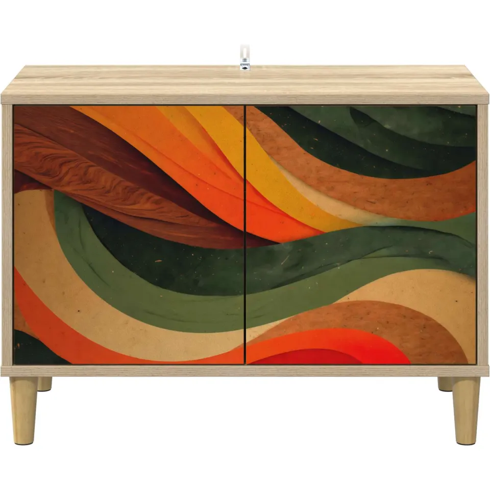 vidaXL Tv-meubel BONN 69 x 33 x 50 cm Sonoma Bewerkt hout bruin, foto 4