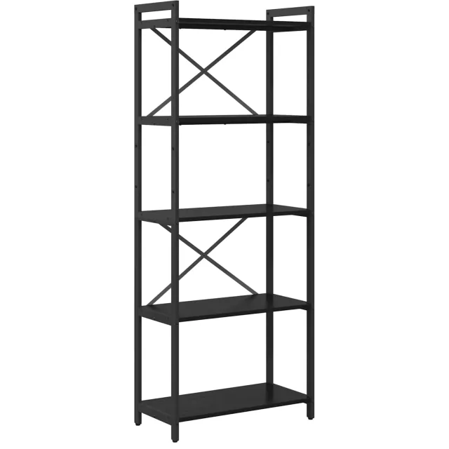 vidaXL Boekenkast 60 x 30 x 155 cm Bewerkt hout Zwart Eiken