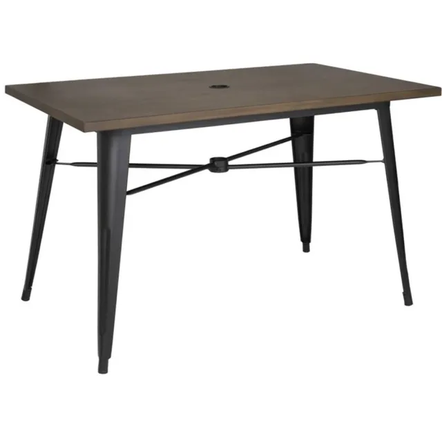 Bolero aluminium outdoor tafel 120x76x76cm donker houtdessin