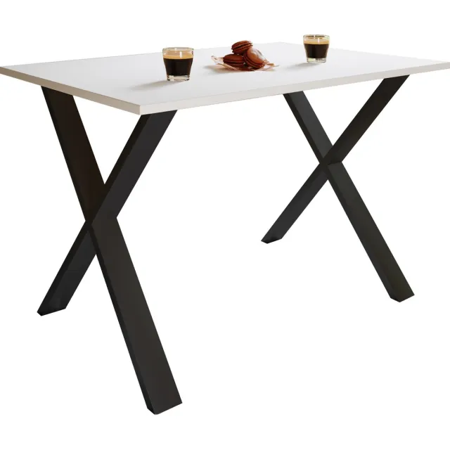 Vcm kleine tafel en stoelen, tafelstoel, eettafel en stoelen, kleine eettafel en stoelen, tafels en stoelen, compacte tafel en stoelen, kleine keukentafel en stoelen, tafel- en stoelset, keukentafels en stoelen, eettafels en stoelen Schwarz / Weiß