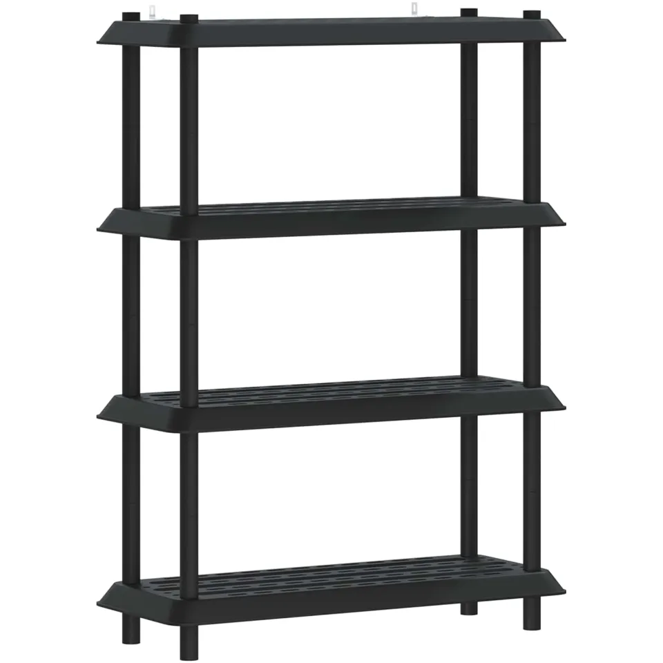 vidaXL Plankenunit 4-laags 100 x 40 x 136,5 cm PP Antracietkleurig Anthraciet