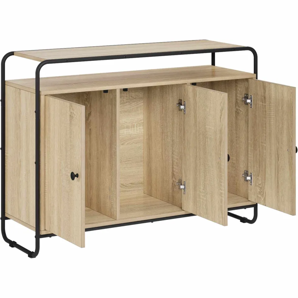 vidaXL Dressoir Sonoma Eiken 102 x 35 x 75 cm Bewerkt hout Bruin