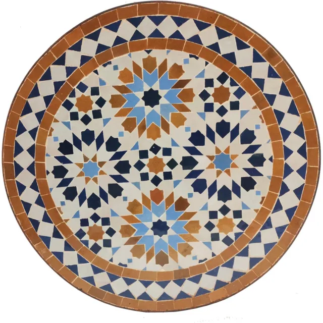 Casa Moro Mozaïek bijzettafel Ø45 cm Ankabut Bruin Zie afbeeldingen en beschrijving