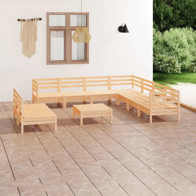 vidaXL 10-delige Loungeset massief grenenhout bruin, foto 2