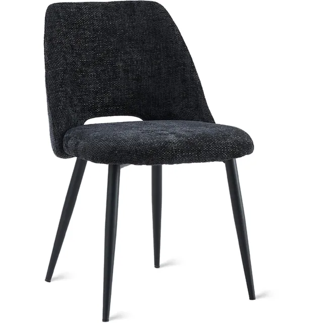 Set van 2 - Nest of Nora Eetkamerstoelen Lise - Modern - Stof - Antraciet