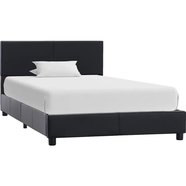 vidaXL Bedframe kunstleer zwart 100x200 cm