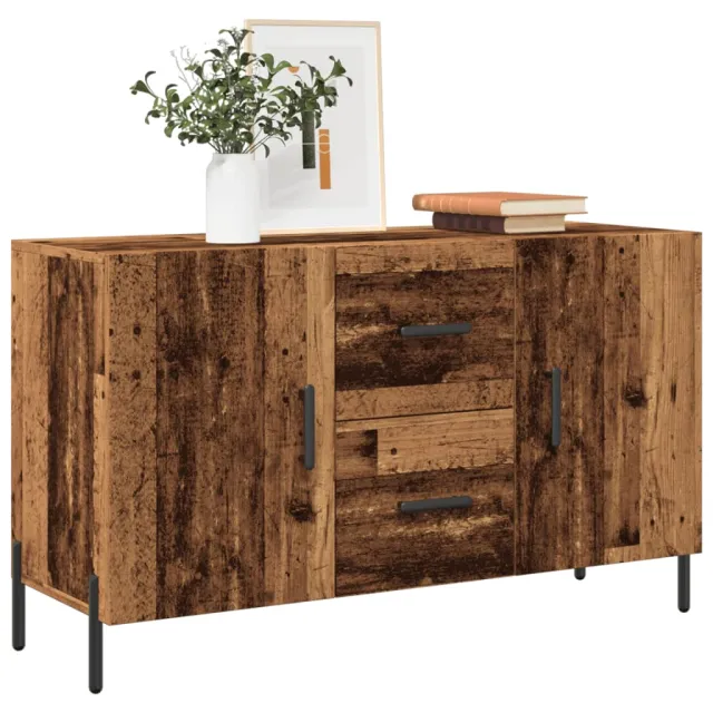 vidaXL Dressoir 100x36x60 cm bewerkt hout oud houtkleurig bruin