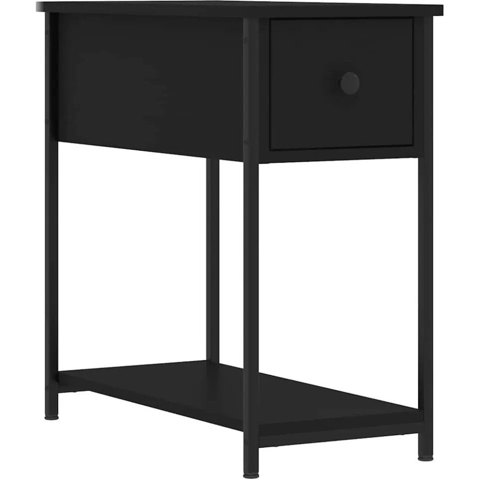 vidaXL Nachtkastjes 2 st 30x60x60 cm bewerkt hout zwart