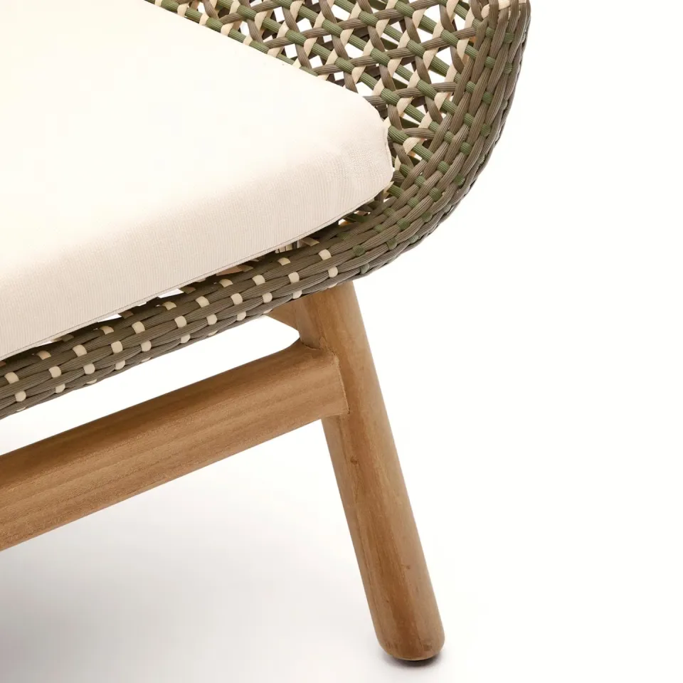 Kave Home Olbia fauteuil met hoge rug groen, foto 8