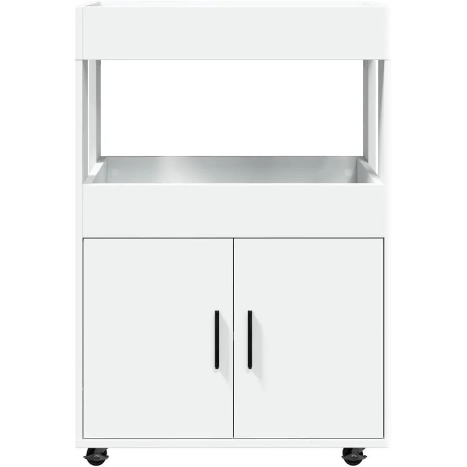 vidaXL Drankkar 60x39,5x89 cm bewerkt hout wit, foto 4