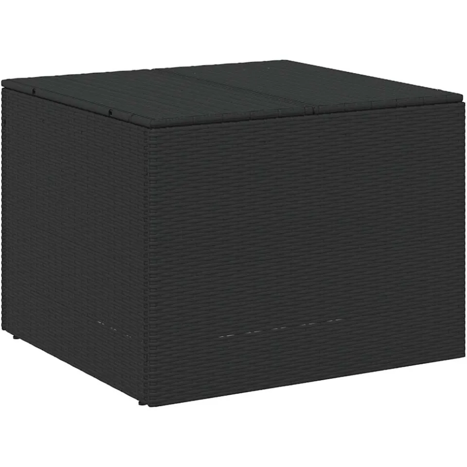 vidaXL Tuinbox 291 L poly rattan zwart