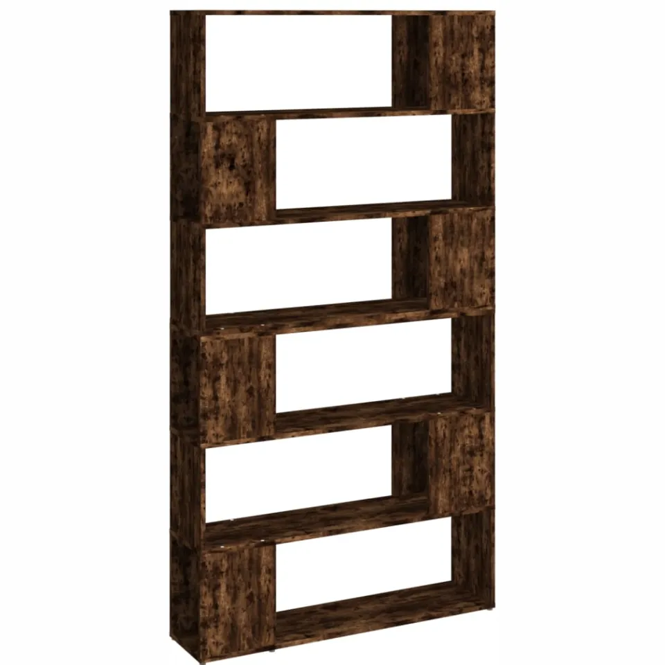 vidaXL Boekenkast/kamerscherm 100x24x188 cm gerookt eikenkleurig Bruin