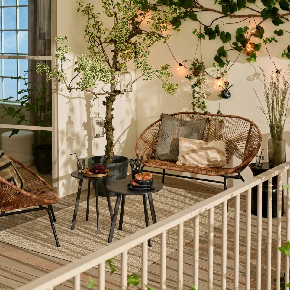 NOUS Garden loungestoel Miami naturel/zwart, foto 3