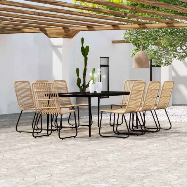 vidaXL 9-delige Tuinset eikenkleurig, foto 2