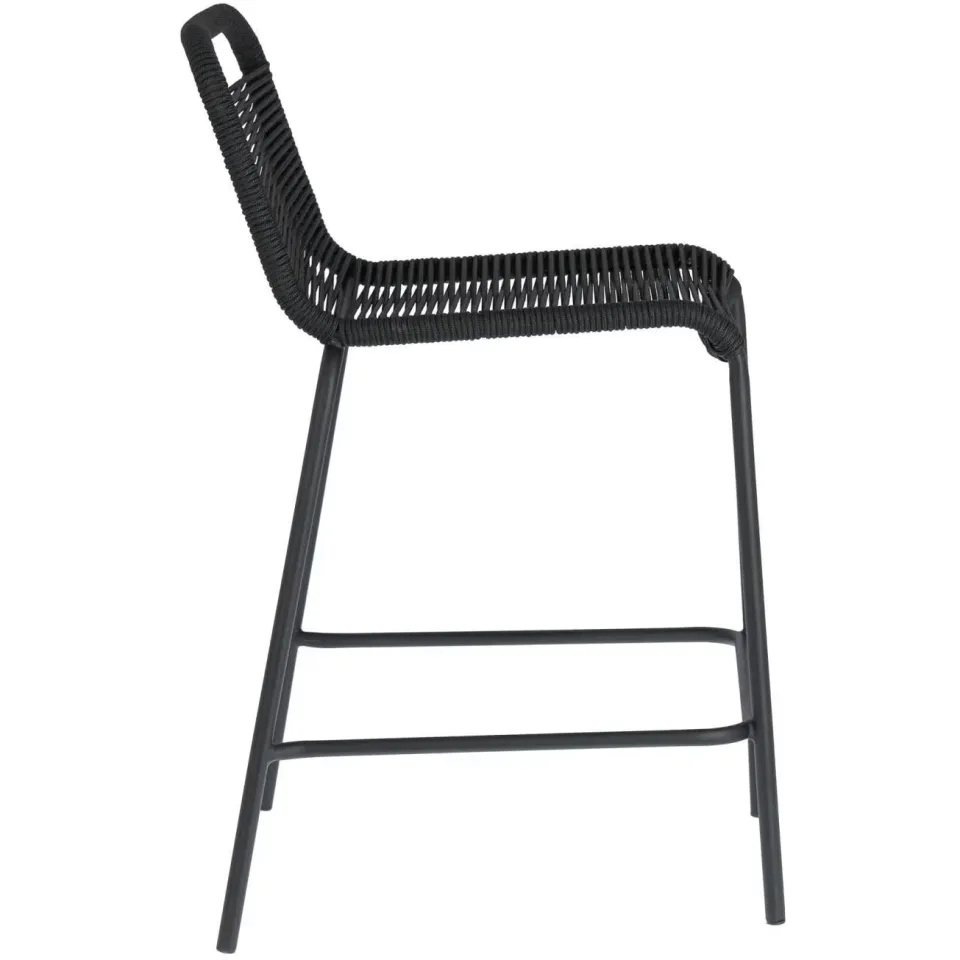 Kave Home Lambton outdoor barkruk zwart, foto 6