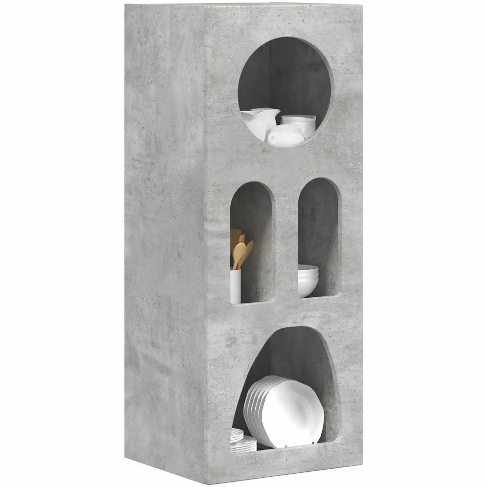 vidaXL Dressoir ELST Beton Grijs 40 x 35 x 100,5 cm Bewerkt hout