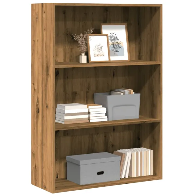 vidaXL Boekenkast 80x30x114 cm bewerkt hout artisanaal eikenkleurig Bruin