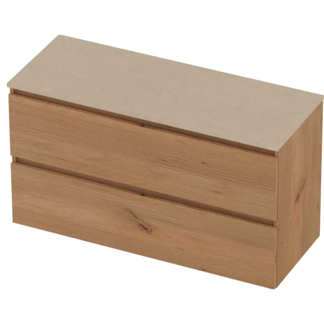Basic-Line Deck 46 Badmeubelset Greeploos 120x46x66 cm D46SSCWO120 Whisky Oak Sand Stone Beige