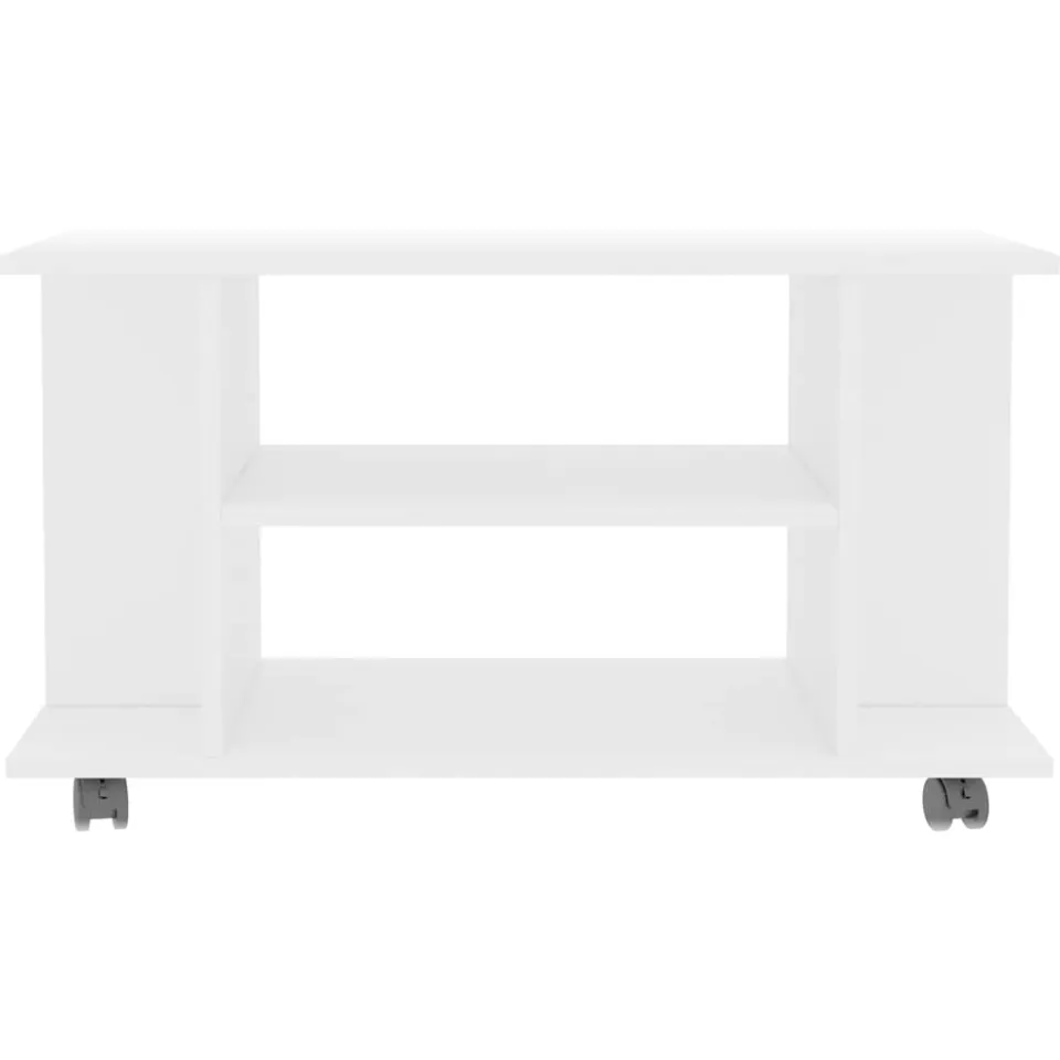 vidaXL Tv-meubel met wieltjes 80x40x45 cm bewerkt hout wit