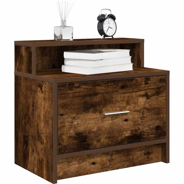 vidaXL Nachtkastjes 2 st met lade 51x31x47 cm gerookt eikenkleurig Bruin