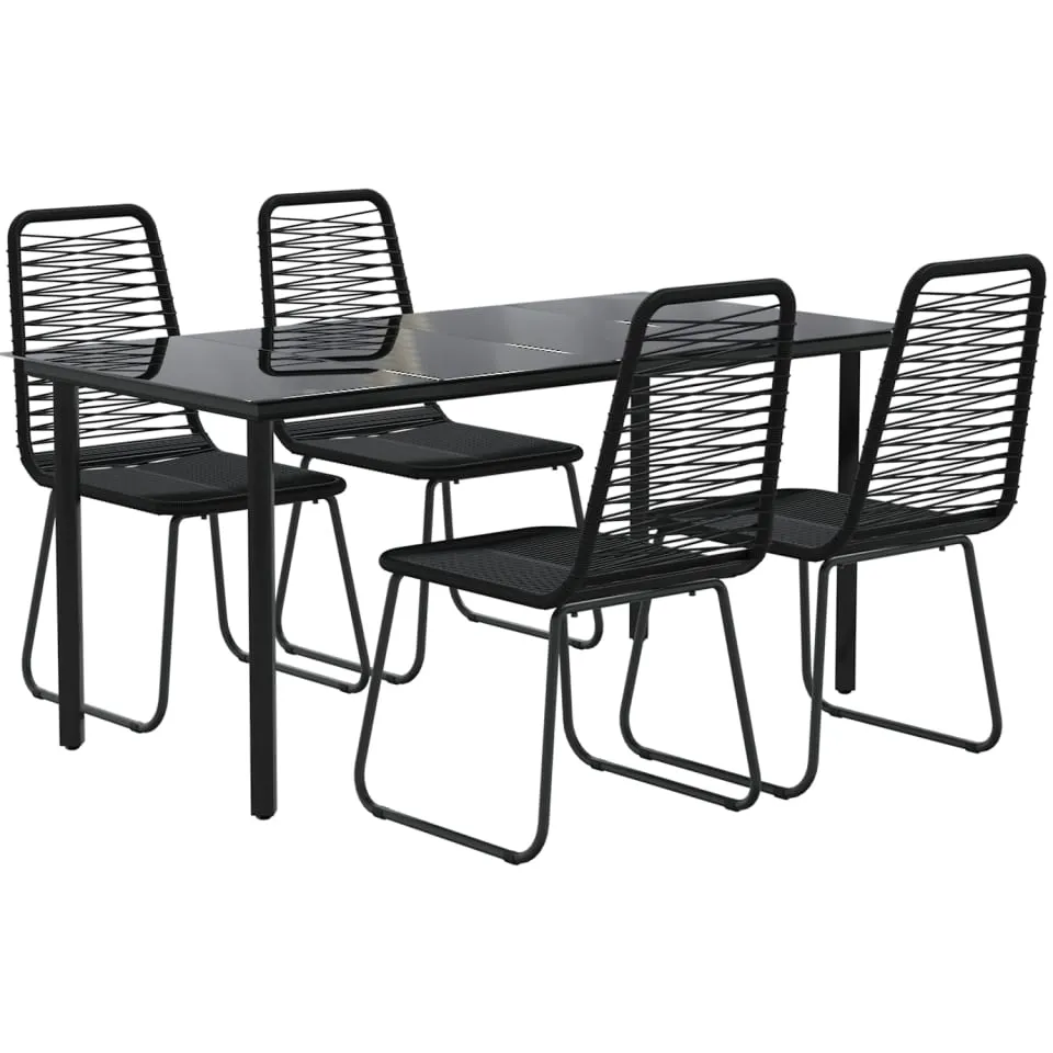 vidaXL 5-delige Tuinset zwart, foto 3